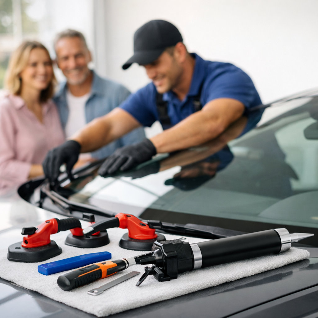 Glass Man expert windshield reseating service - professional auto glass installation San Diego